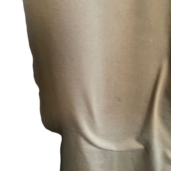 Eileen Fisher- Traceable Organic Cotton Stretch Mock Neck Dress in Olive, XSP - Picture 5 of 13